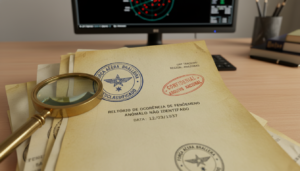 Documentos oficiais FAB, UAP Brasil, autenticação de arquivos militares, selos Força Aérea Brasileira, pesquisa ufológica técnica