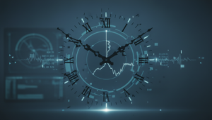 Ilustração de tempo distorcido em radar, investigação de UAPs, missing time, fenômeno anômalo