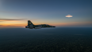 Caça da FAB em patrulha com objeto anômalo no céu de Mato Grosso em 2014