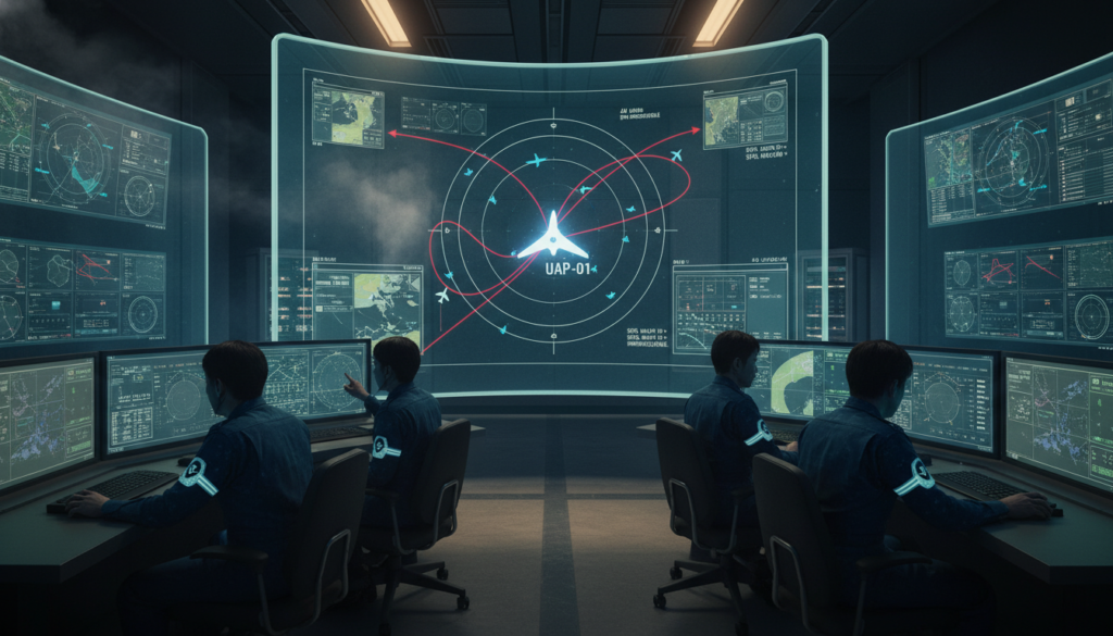 Radar militar japonês detectando UAP, nova força-tarefa de defesa