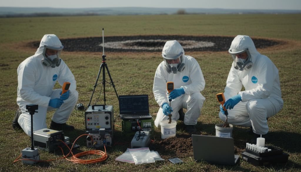 Investigação de radiação ionizante em local de pouso de UAP