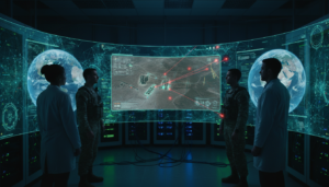 IA analisando dados de satélite para defesa e detecção de UAPs