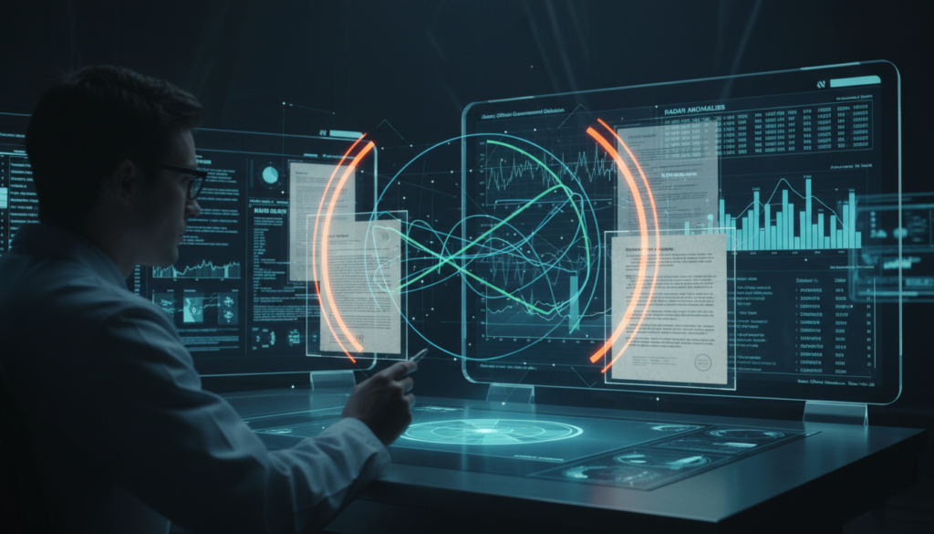 Sistema 3i/atlas UAP para análise de fenômenos aeroespaciais não identificados, com dados de radar e documentos oficiais