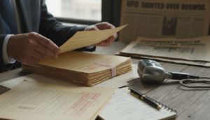 Jornalista com documentos ufológicos desclassificados da FAB