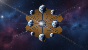 Imagem de telescópio espacial focando em exoplaneta com água líquida em zona habitável