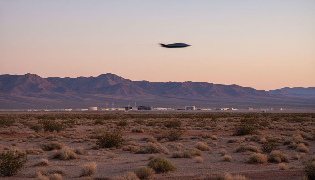 Área 51, Groom Lake, Nevada, UAP, avião experimental, U-2, A-12, F-117, tecnologia stealth, base secreta, aviação militar